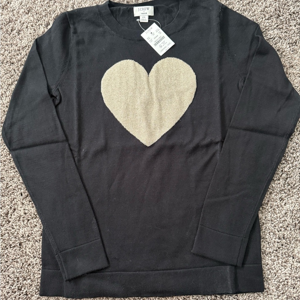 J. Crew Teddie Sweater with Heart
